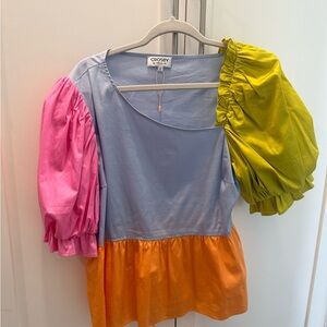 Crosby Multicolor Puff Sleeve Top
